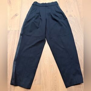 Black Women's Tapered Tuxedo Dress Pants